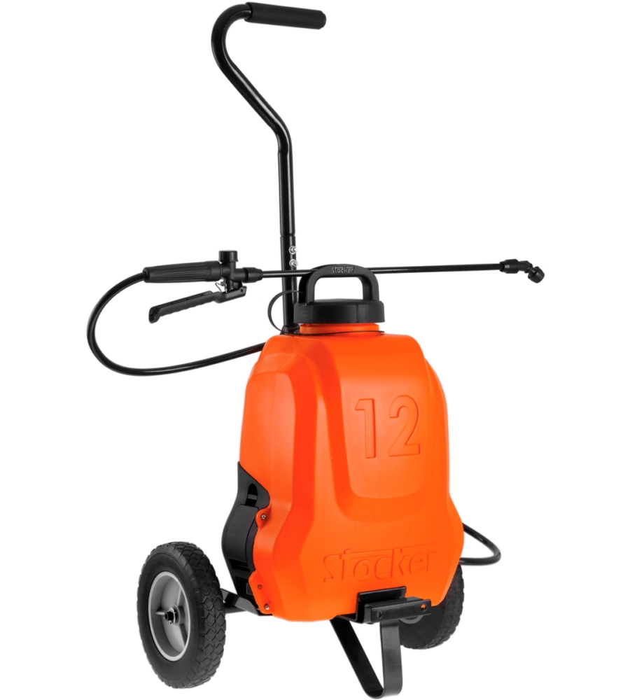 Pompa irroratrice a spalla a batteria stocker "1239" con carrello 12l 2,5 bar 12v 2,5ah